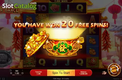 Free Spins Win Screen 2. Tiger Dance slot