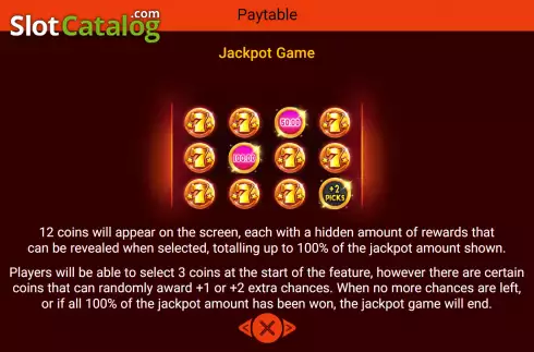 Jackpot game screen. Fiery Sevens Exclusive slot