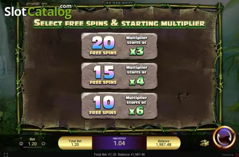 Free Spins screen. Gold Panther Maxways slot