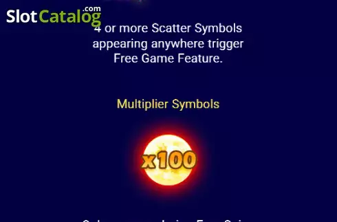 Special symbols screen. Space Conquest slot