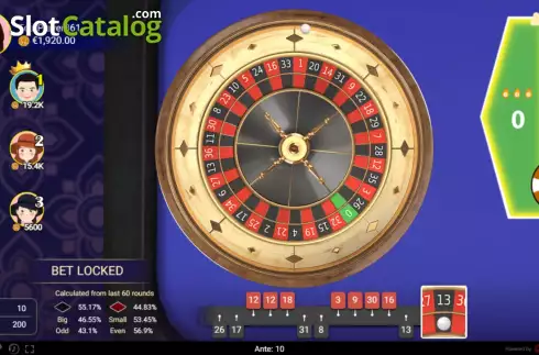 Game screen 3. Roulette (Spadegaming) slot
