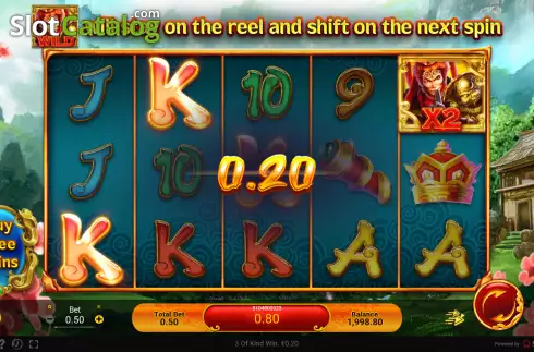 Win screen. Journey To The Wild slot