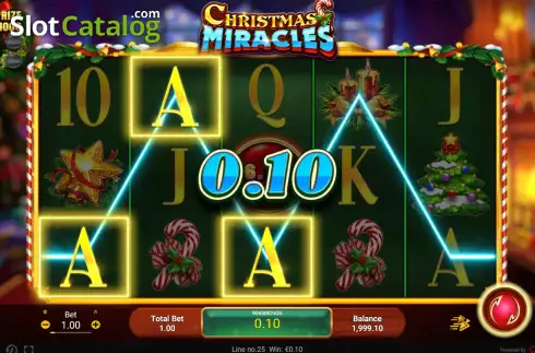 Win screen. Christmas Miracles slot
