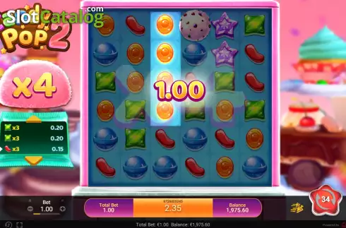 Win screen. Candy Pop 2 slot