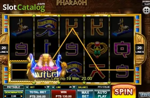 Wild Win screen. King Pharaoh slot