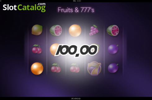 Win Screen 4. Fruits And Sevens (Spearhead Studios) slot