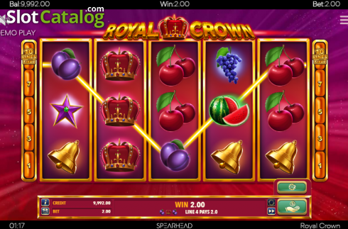 Win screen 3. Royal Crown (Spearhead Studios) slot
