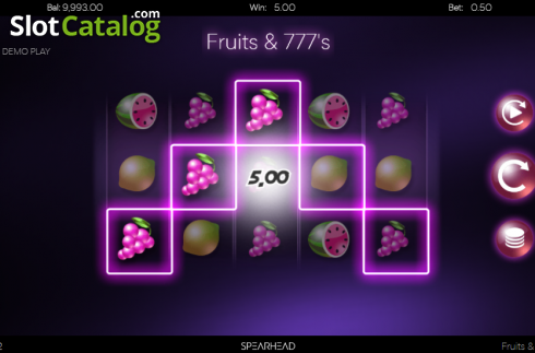 Schermo4. Fruits & 777's Slider slot