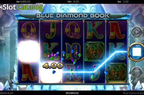 Skärmdump4. Blue Diamond Book slot