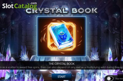 Start Screen. Crystal Book slot