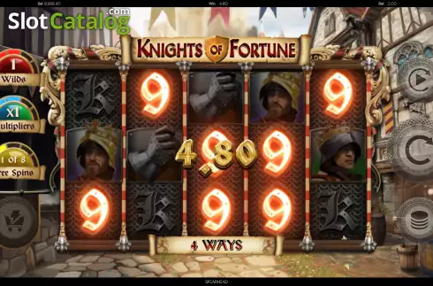 Win Screen 4. Knights of Fortune slot