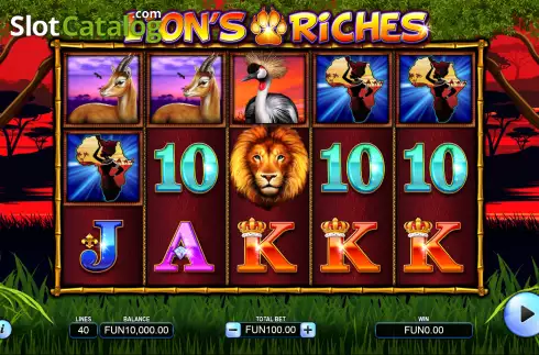 Ekran2. Lion's Riches yuvası