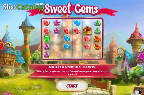 Start Screen. Sweet Gems slot