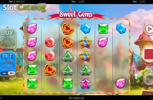Win Screen. Sweet Gems slot