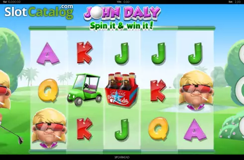 Reel screen. John Daly Spin it and Win it slot