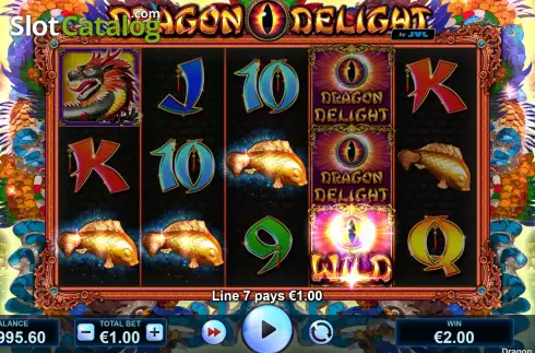 Win screen. Dragon Delight slot