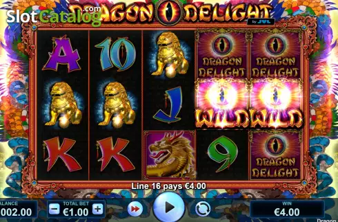 Win screen 2. Dragon Delight slot