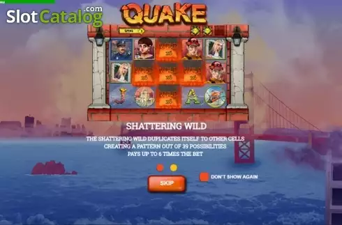 Intro Game screen 2. Quake slot