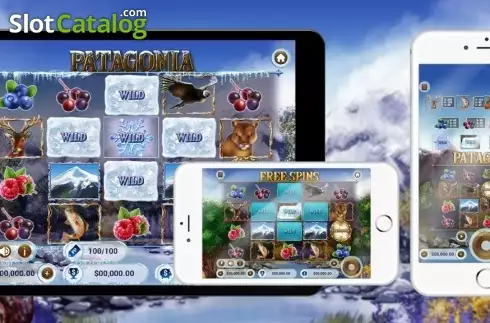 Game Workflow Mobil screen. Patagonia slot