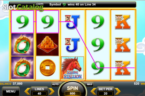 Schermo4. Flying Horse (Spin Games) slot