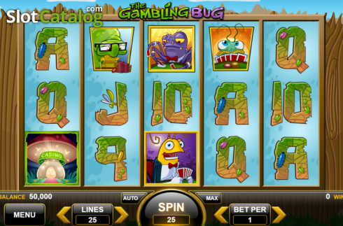 Reel Screen. The Gambling Bug slot