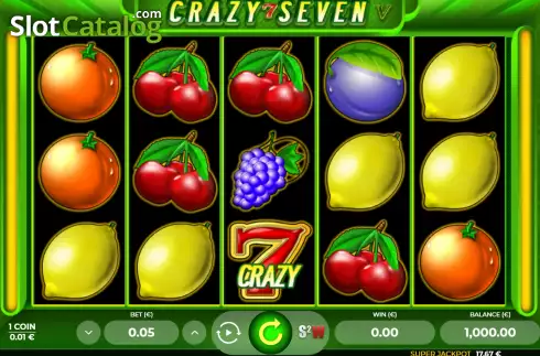 Game screen. Crazy Seven 5 slot