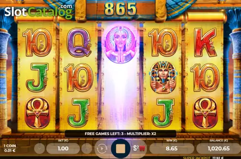 Free Spins screen 3. Egyptian Fever slot