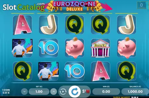 Game screen. EuroZoone Deluxe slot
