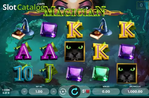 Game screen. The Magician Deluxe slot