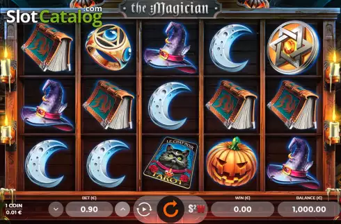 Game screen. The Magician slot