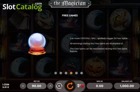 Game Feature screen 2. The Magician slot
