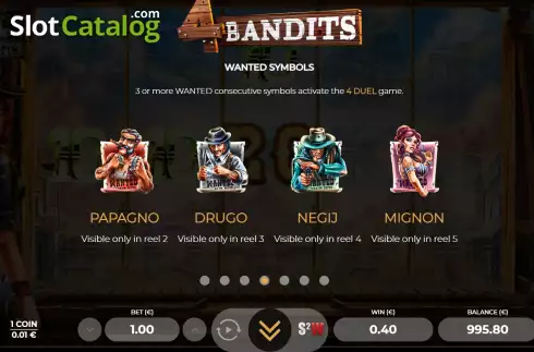 Pantalla8. 4 Bandits Tragamonedas 