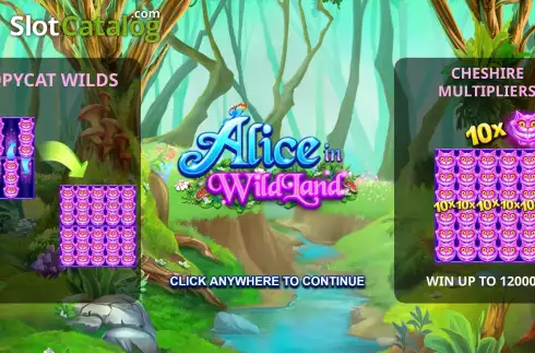 Start Screen. Alice in WildLand slot