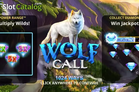 Start Screen. Wolf Call slot