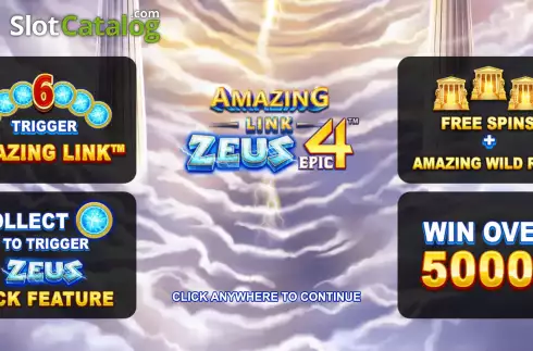 Pantalla2. Amazing Link Zeus Epic 4 Tragamonedas 