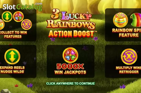 Start Screen. Action Boost 3 Lucky Rainbows slot