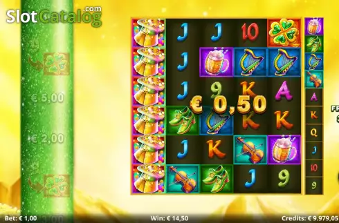 Green Coin Bonus Win Screen 3. Action Boost 3 Lucky Rainbows slot