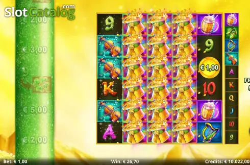 Green Coin Bonus Win Screen 5. Action Boost 3 Lucky Rainbows slot