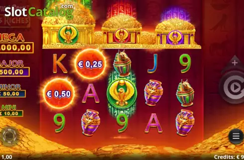 Win Screen 2. Action Cash Ra's Riches slot