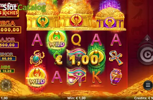 Free Spins Win Screen. Action Cash Ra's Riches slot