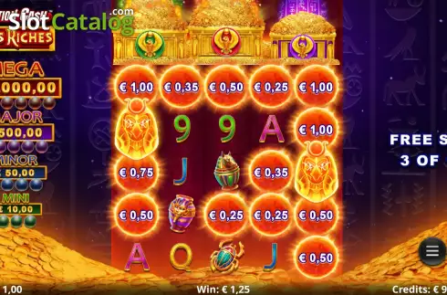Free Spins Win Screen 3. Action Cash Ra's Riches slot