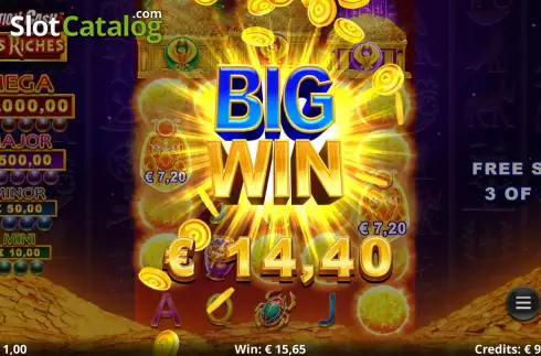 Free Spins Win Screen 4. Action Cash Ra's Riches slot