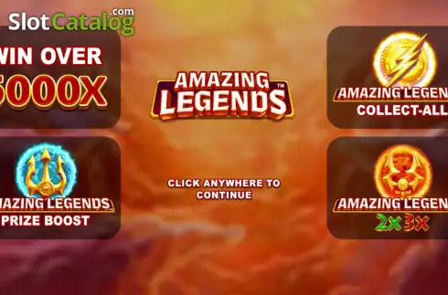 Start Screen. Amazing Legends slot
