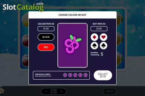 Game Features screen. Icy Fruits 10 slot