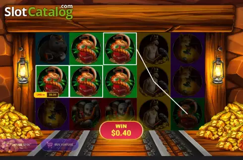 Win screen. Outback Riches slot