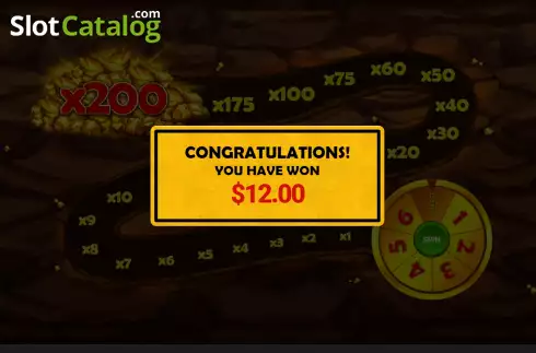 Win Bonus Game screen. Outback Riches slot