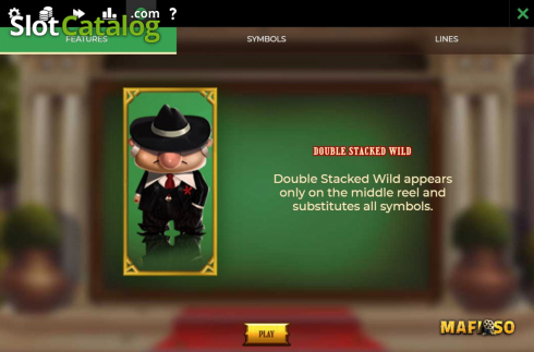 Features 2. Mafioso (Spinmatic) slot