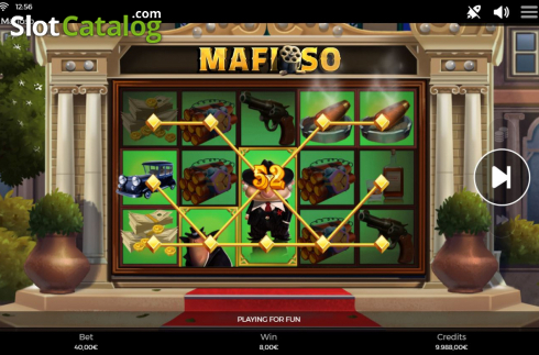 Win Screen 3. Mafioso (Spinmatic) slot