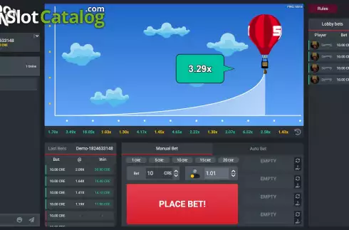 Win Screen. Balloon Run slot