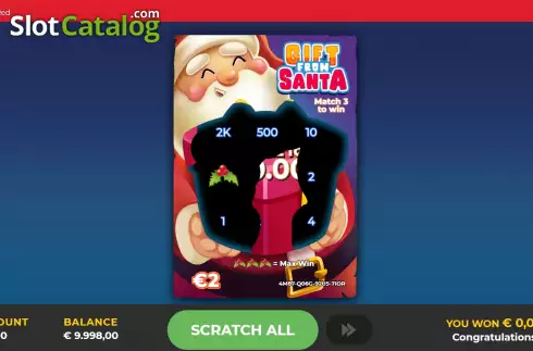 Game screen 3. Gift From Santa Scratch slot